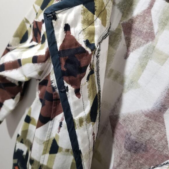 New Direction Jacket Womens 3X Multicolor Aztec Print Cotton 3/4 Sleeve Boho - Picture 5 of 8